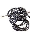 5M Black & White Patterned Guitar Cables Pair – Noise-Resistant Shielding – Excellent - Photo 1