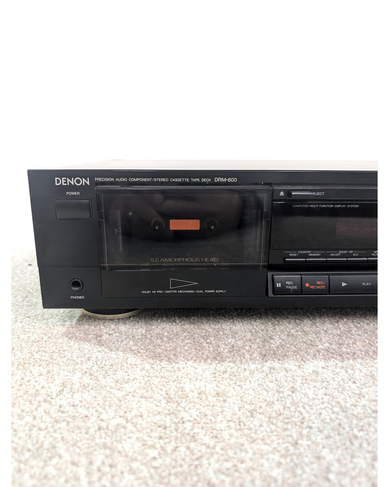 Denon DRM-600 - Cassette Deck - Black - Fair w/ Manuals - image 4