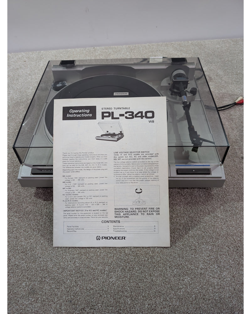 Pioneer PL-340 - Turntable - Very Good w/ Manuals - image 13