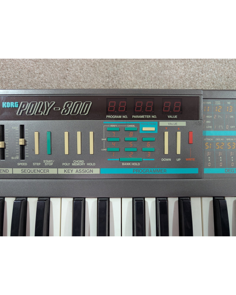 Korg Poly-800 - Synthesizer - Black - Good w/ Power Supply & Manuals - image 3