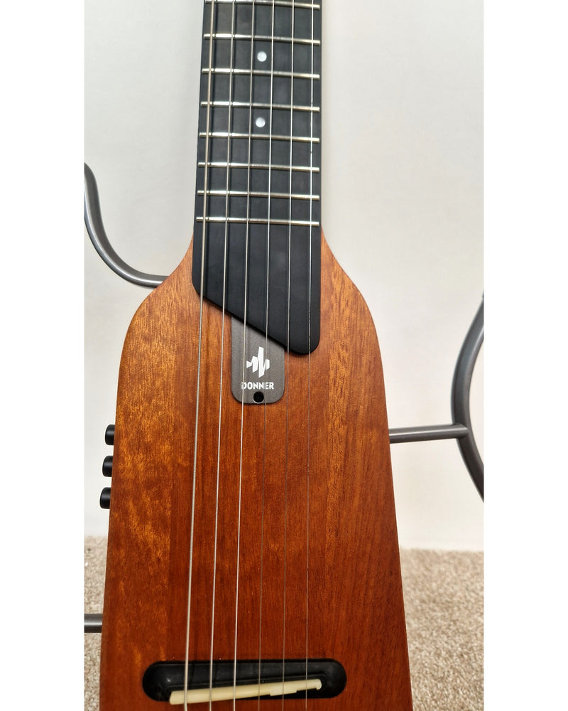 Donner DONNER HUSH-I SILENT GUITAR - Electric Guitar - Natural - Excellent - image 3
