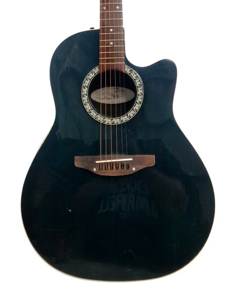 Ovation Standard Balladeer - Acoustic Guitar - Black - Excellent w/ Hard Case - image 1