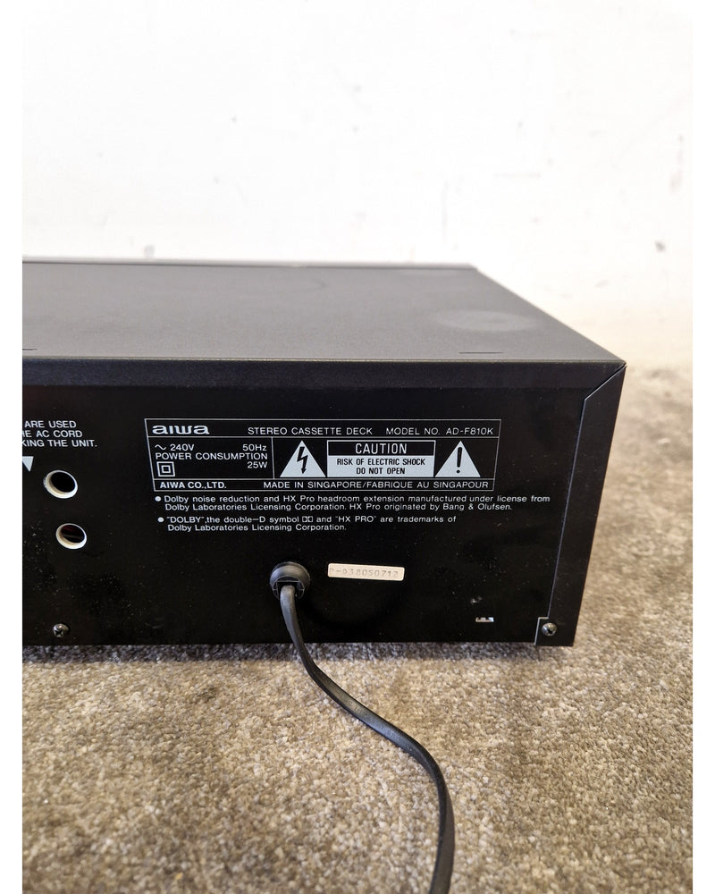 Aiwa AD-F810 - Cassette Deck - Black - Excellent - Image 9