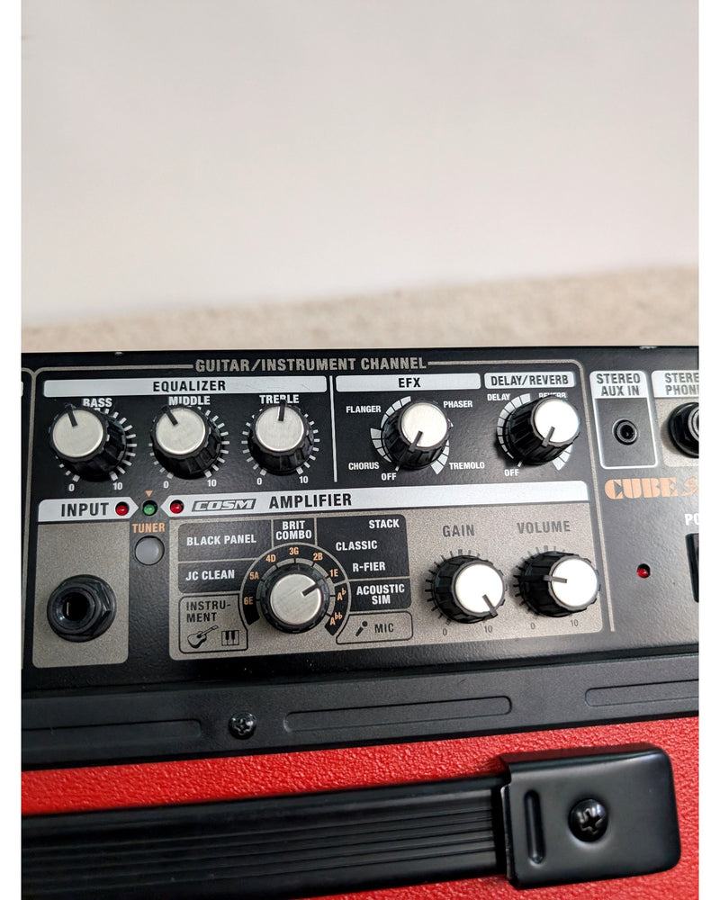 Roland Cube Street Amp - Guitar Amplifier - Red - Very Good w/ Soft Case - image 6