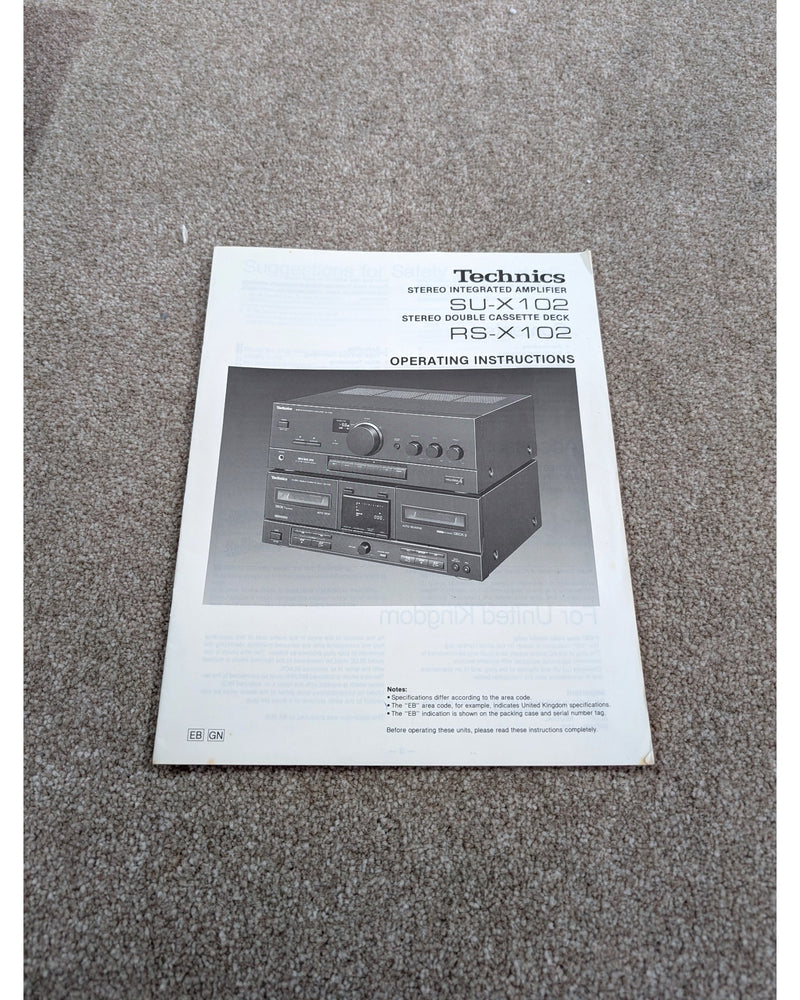 Technics RS-X102 - Cassette Deck - Black - Good w/ Original Box & Manuals - image 14