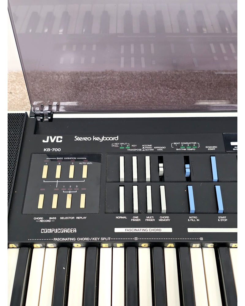 JVC KB-700B - Keyboard - Black And White - Fair w/ Power Supply & Soft Cover - image 2