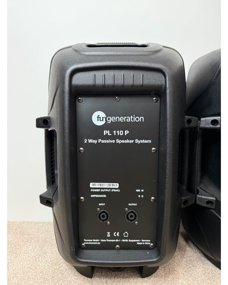 Fun Generation PL 110 P - PA Speaker - Black - Very Good w/ Original Box & Manuals - image 3