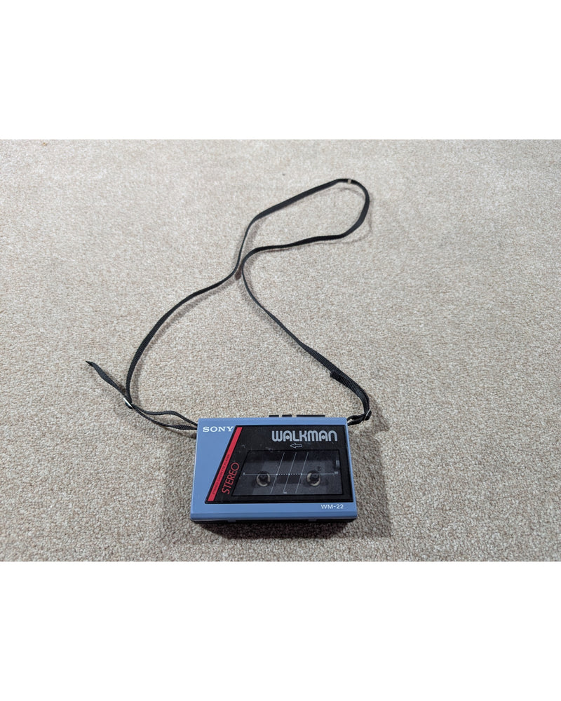 Sony WM-22 - Cassette Deck - Blue - Fair - image 2