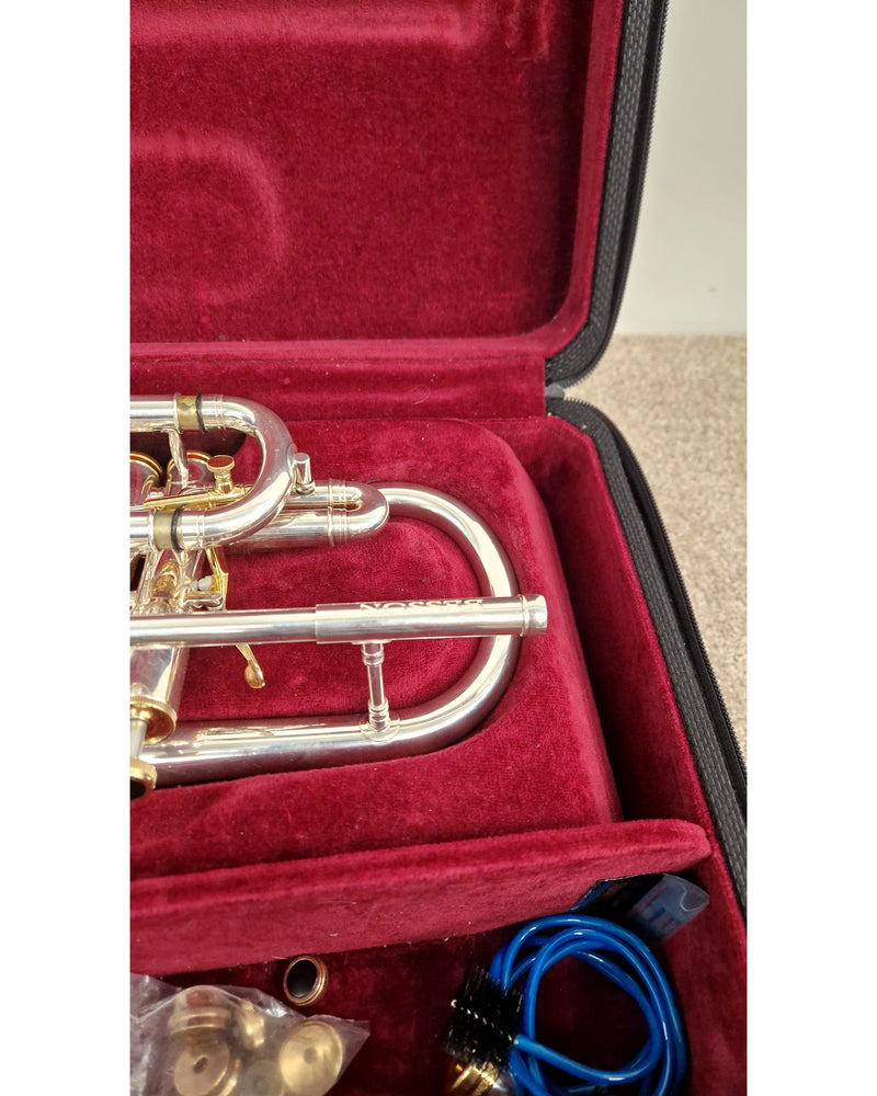 Besson Prestige BE2028 Bb Cornet – Silver Plated – Excellent w/ Hard Case - image 6