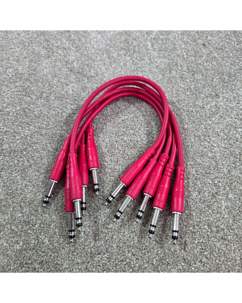 5 Pack Patch Cables - Audio Cable - Red - Excellent - image 2