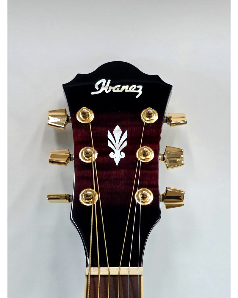 Ibanez AEL20E-TCS - Acoustic Guitar - Transparent Cherry Sunburst - Fair w/ Soft Case - image 5
