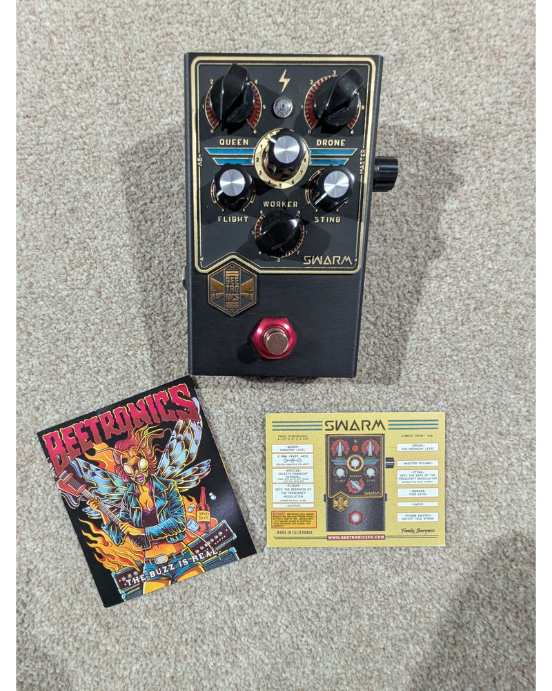Beetronics Swarm - Overdrive & Distortion Pedals - Black/Gold/Blue - Excellent w/ Original Box, Manuals, Certification - image 8