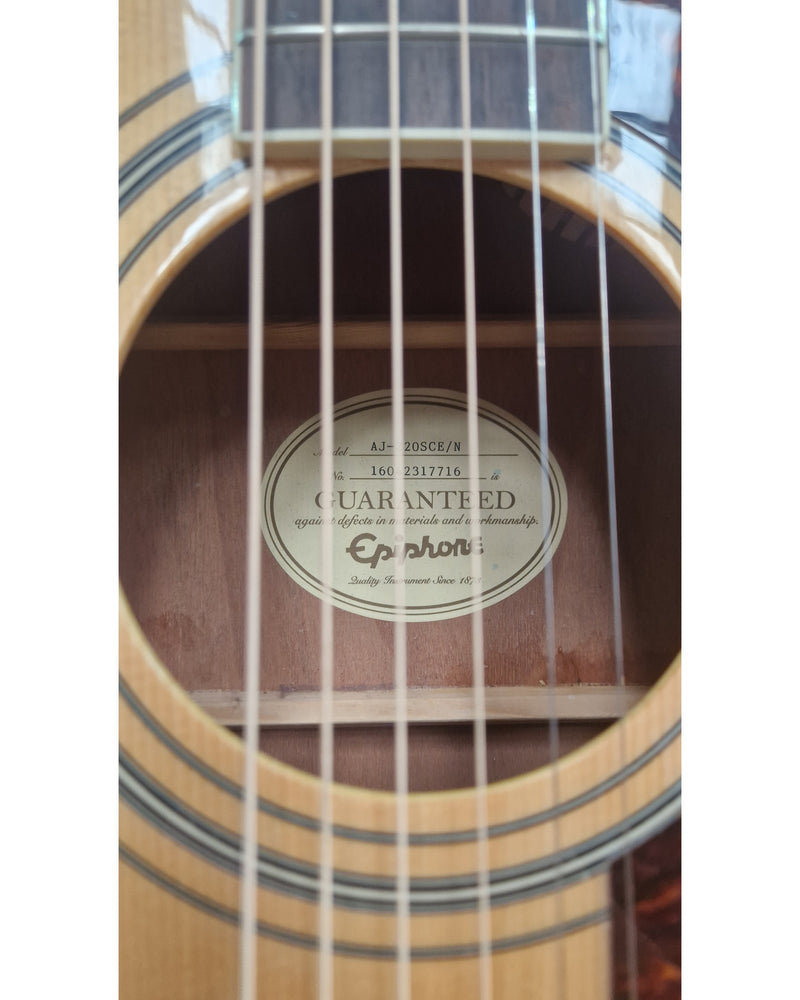 Epiphone AJ-220SCE/N - Acoustic Guitar - Natural - Good - image 3