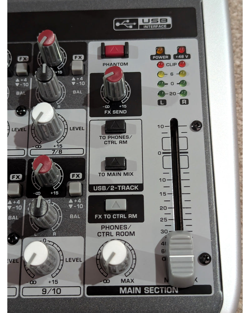 Behringer Xenyx Q1002USB - Mixer - Black/Silver - Very Good w/ Power Supply & Manuals - image 2