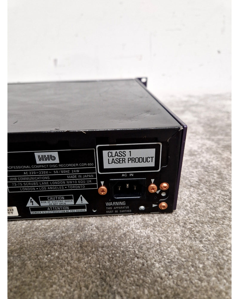 HHB CDR-850 - Compact Disc Recorder - Black - Spares or Repair - Image 4