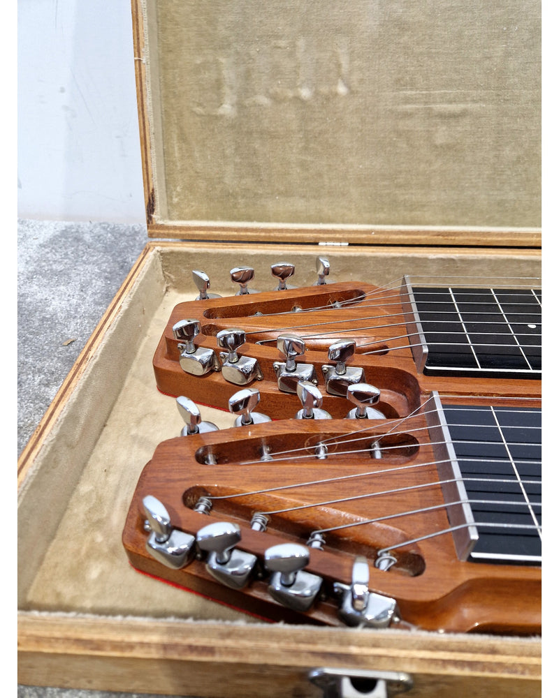 WY-SEA-KI Double Twin Neck Lap Steel Guitar 1960S - Dual Neck Design - Excellent w/ Hard Case - Image 10