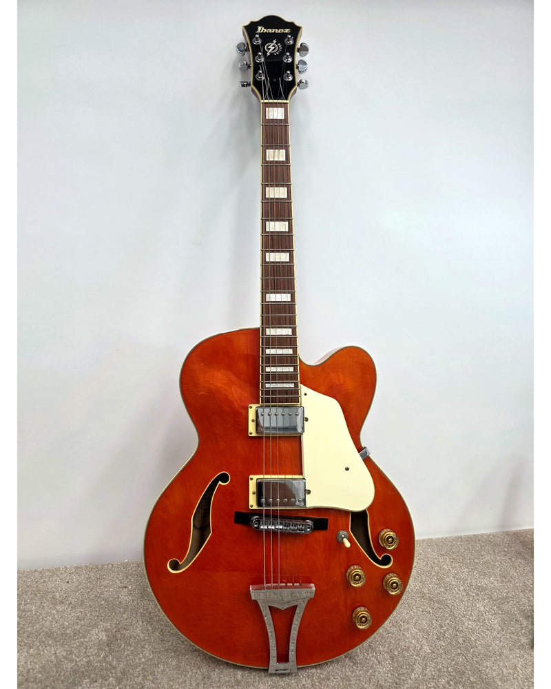 Ibanez AF75D-TOR-12-01 - Electric Guitar - Transparent Orange - Very Good w/ Hard Case - image 2