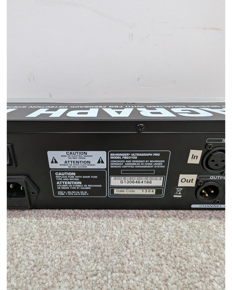 Behringer Ultragraph Pro FBQ3102 - Equaliser - Good w/ Original Box & Manuals - image 11