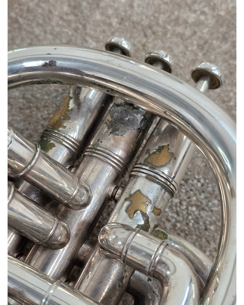 Besson Tenor Horn BE950 - Brass Instruments - Silver - Fair w/ Hard Case - image 5