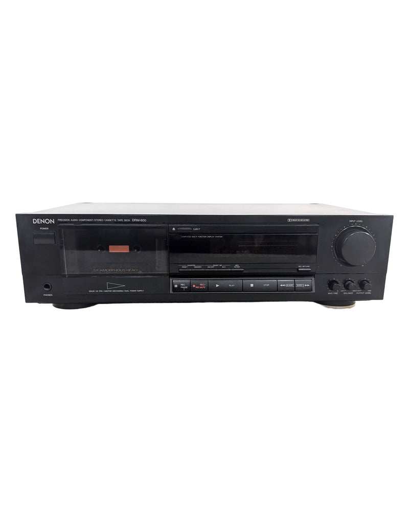 Denon DRM-600 - Cassette Deck - Black - Fair w/ Manuals - image 1