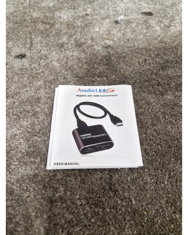 Avedio Links 4K@60Hz HDMI Audio Extractor - Black – HDMI Audio Extractor - Excellent w/ Manuals - Image 6