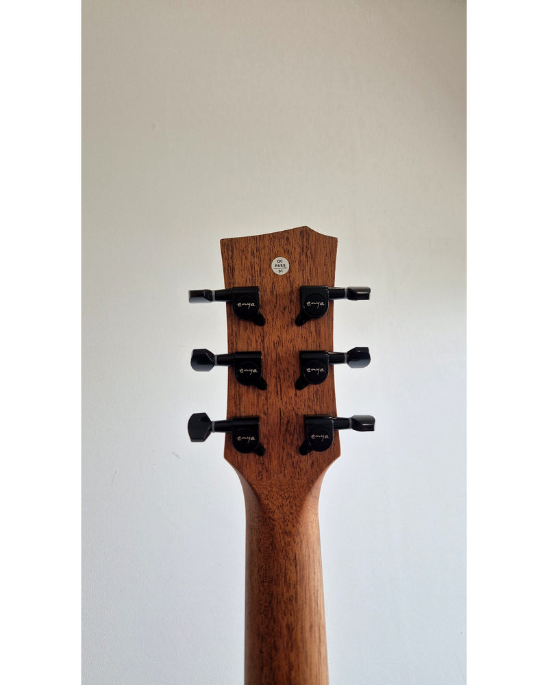 Enya EA-XO-BLK Black Acoustic Guitar - Premium Sound Quality - Excellent w/ Soft Case - Refurbished - Image 9