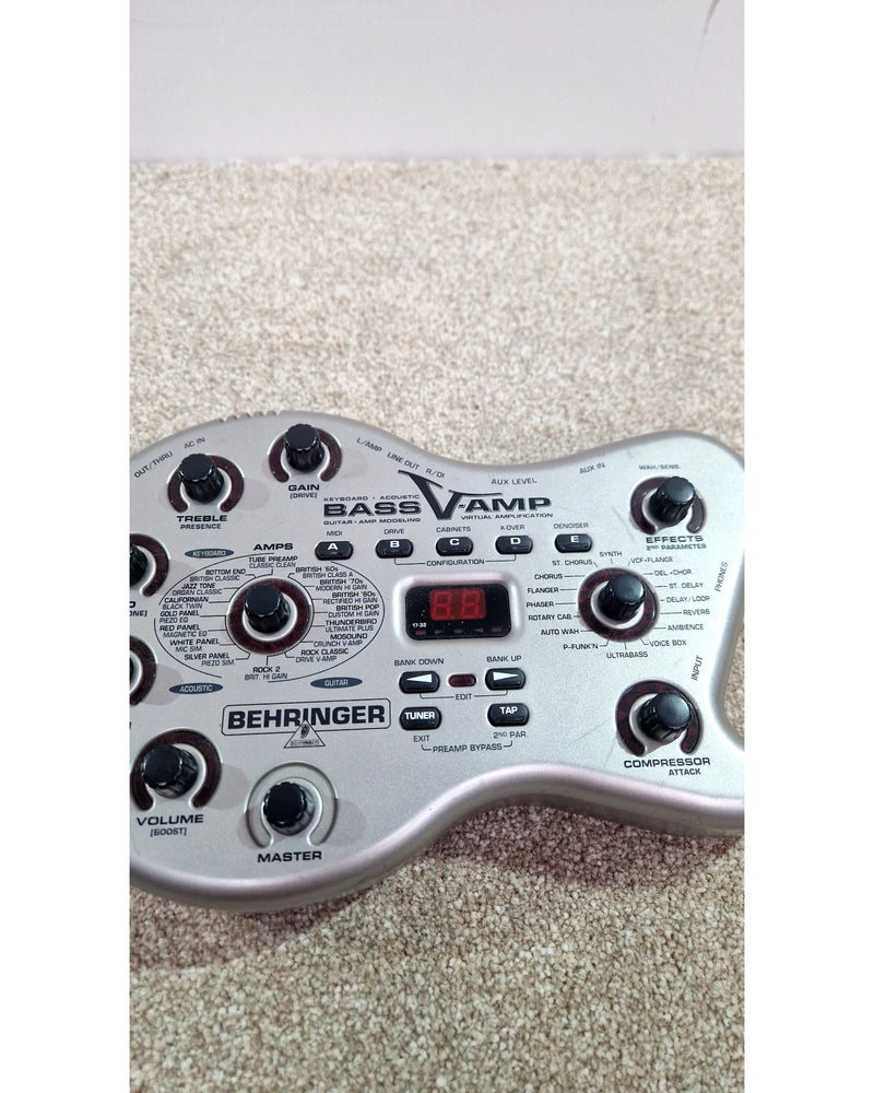 Behringer Bass V-Amp - Multi-Effects Pedal - Silver - Good w/ Soft Case & Power Supply - image 7