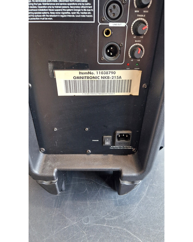 Omnitronic NKB-215A - Single PA Speaker - 2-Way System - Spares or Repair - Image 13