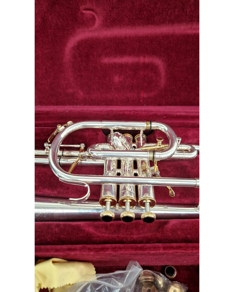 Besson Prestige BE2028 Bb Cornet – Silver Plated – Excellent w/ Hard Case - image 5