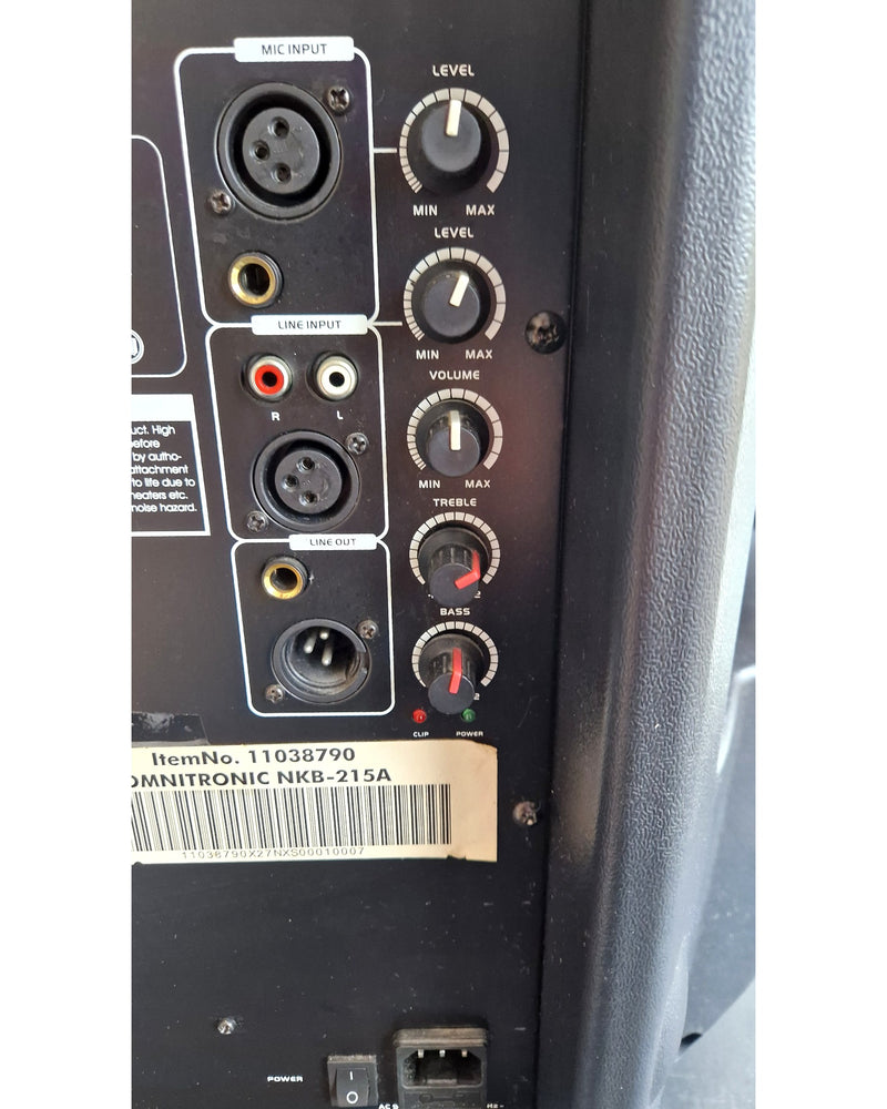 Omnitronic NKB-215A - Single PA Speaker - 2-Way System - Spares or Repair - Image 12
