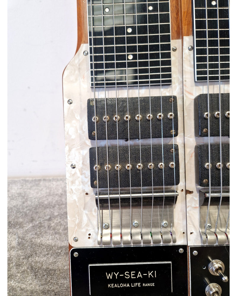 WY-SEA-KI Double Twin Neck Lap Steel Guitar 1960S - Dual Neck Design - Excellent w/ Hard Case - Image 5