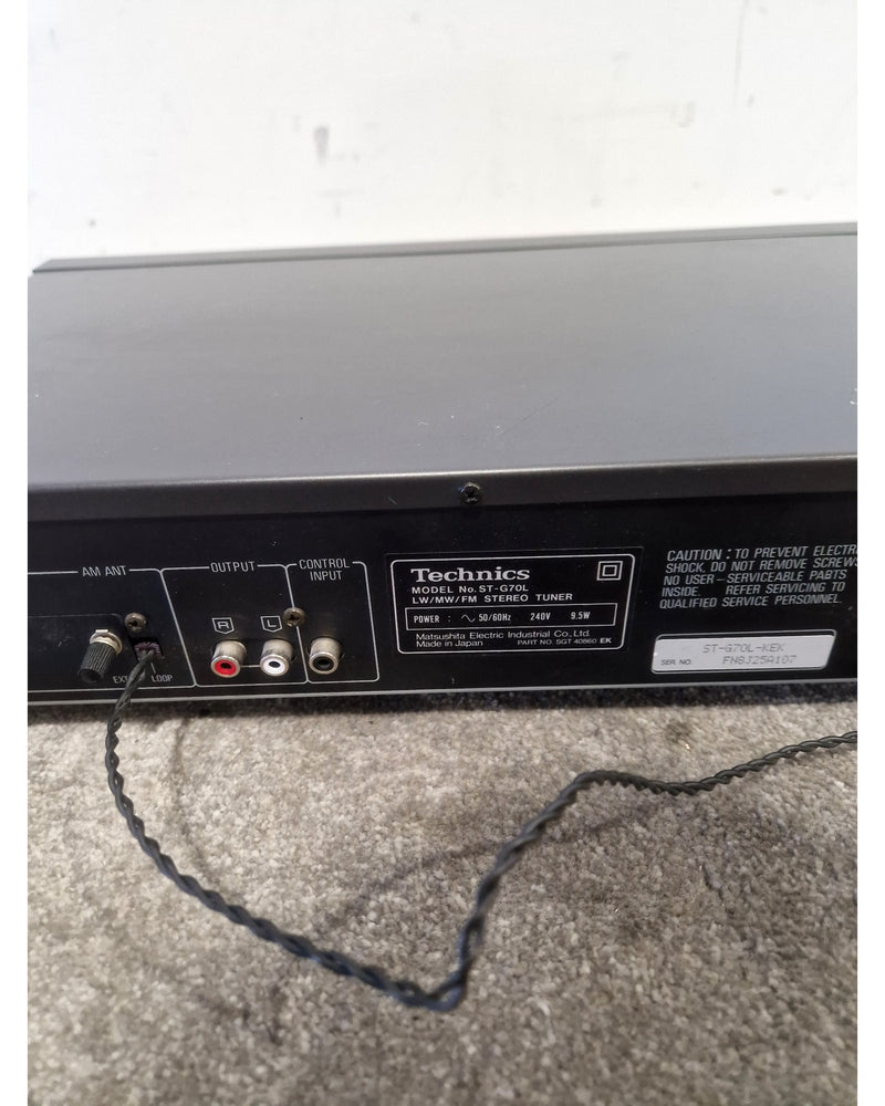 Technics ST-G70L - AM/FM Tuner - Black - Excellent - Image 2