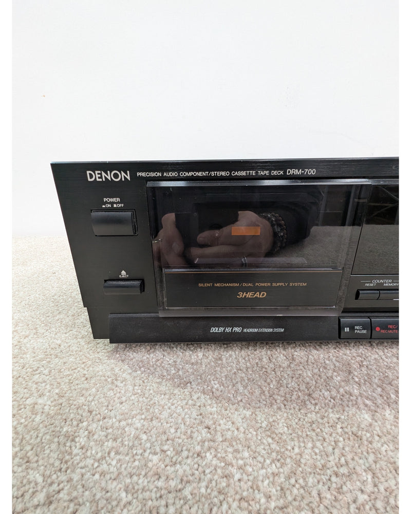 Denon DRM-700 - Cassette Deck - Black - Very Good w/ Manuals - image 4