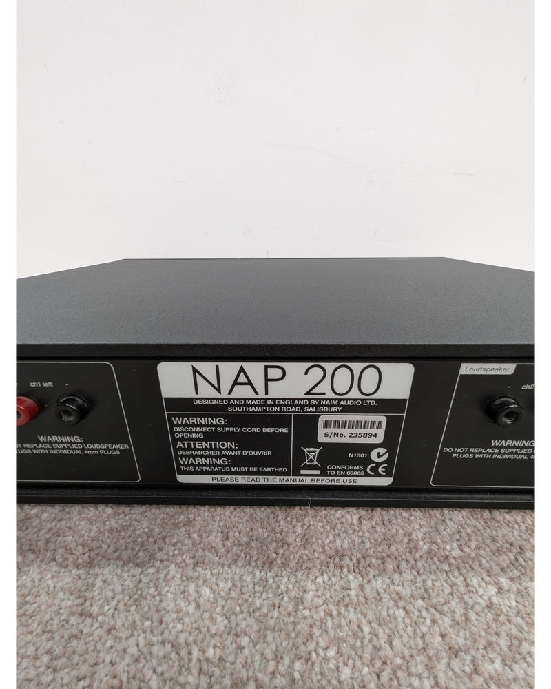 Naim NAP 200 - Hi-Fi Amplifier - Black - Very Good w/ Original Box - image 7