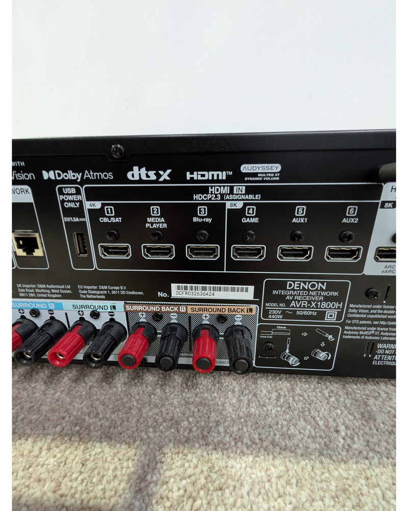 Denon AVR-X1800H - Receiver - Black - Like New w/ Original Box, Manuals, Remote Control - image 13