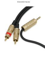 Dual RCA Phono TO 3.5mm Stereo Jack Cable 100FT - High-Quality Audio - Excellent - Image 1