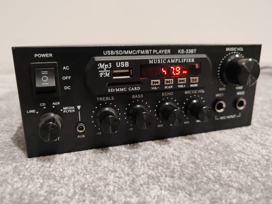 Hi-Fi Kara OK Power Amp KS-33BT With Remote Control