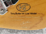 Vintage Tony Butler Signature V4 Bass Guitar, Black With Silverlining Hard Case - Image 11