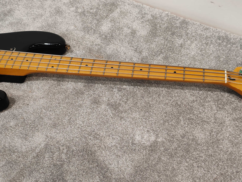 Vintage Tony Butler Signature V4 Bass Guitar, Black With Silverlining Hard Case - Image 5