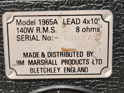 Marshall 1965A Lead 4x10" Vintage Slant Speaker Cabinet