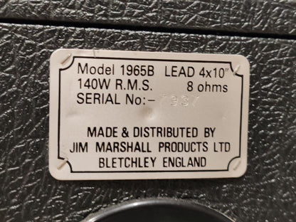 Marshall 1965B Lead 4x10" Vintage Speaker Cabinet