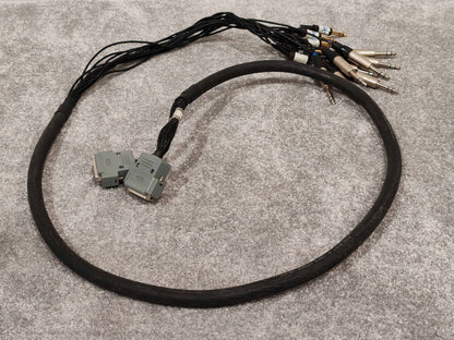 2x 25pin D Sub Male HRStot Plugs to 8x 6.35mm Stereo Jacks - 1.8m Length