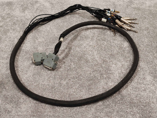 2x 25pin D Sub Male HRStot Plugs to 8x 6.35mm Stereo Jacks - 1.8m Length