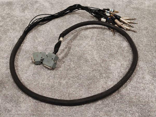 2x 25pin D Sub Male HRStot Plugs to 8x 6.35mm Stereo Jacks - 1.8m Length