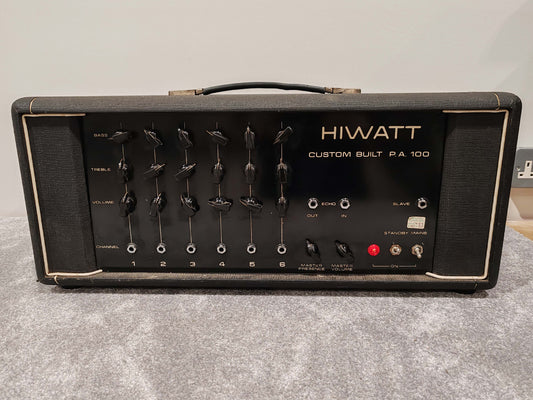 Hiwatt DR112 Custom Built P.A. 100 Amplifier Vintage 1970s