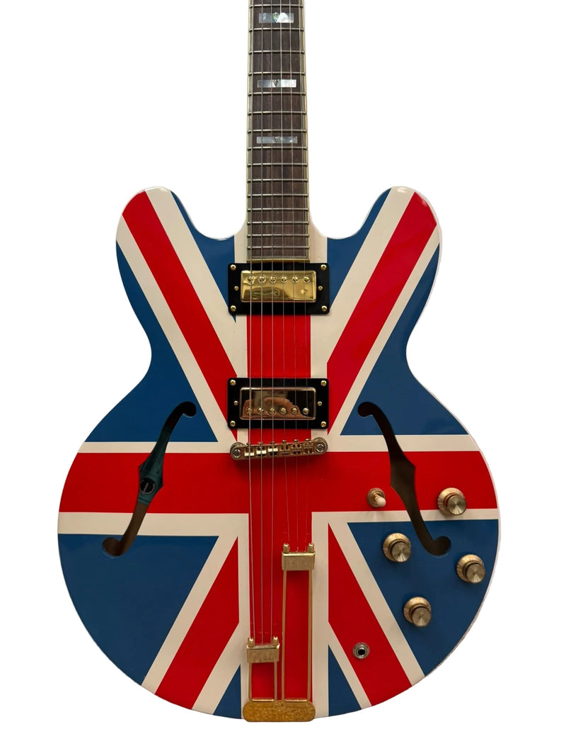 Epiphone Sheraton II Pro - The Painted Player "Union Jack" Noel Gallagher Tribute (Supreme Edition) - Semi-Hollow Electric Guitar - Good w/ Hard Case & TPP Certificate - image 1