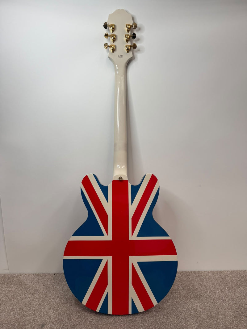 Epiphone Sheraton II Pro - The Painted Player "Union Jack" Noel Gallagher Tribute (Supreme Edition) - Semi-Hollow Electric Guitar - Good w/ Hard Case & TPP Certificate - image 4