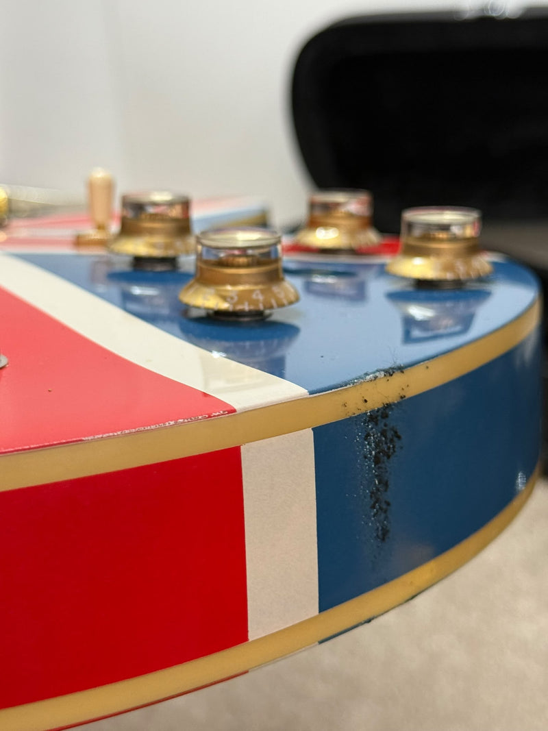 Epiphone Sheraton II Pro - The Painted Player "Union Jack" Noel Gallagher Tribute (Supreme Edition) - Semi-Hollow Electric Guitar - Good w/ Hard Case & TPP Certificate - image 16