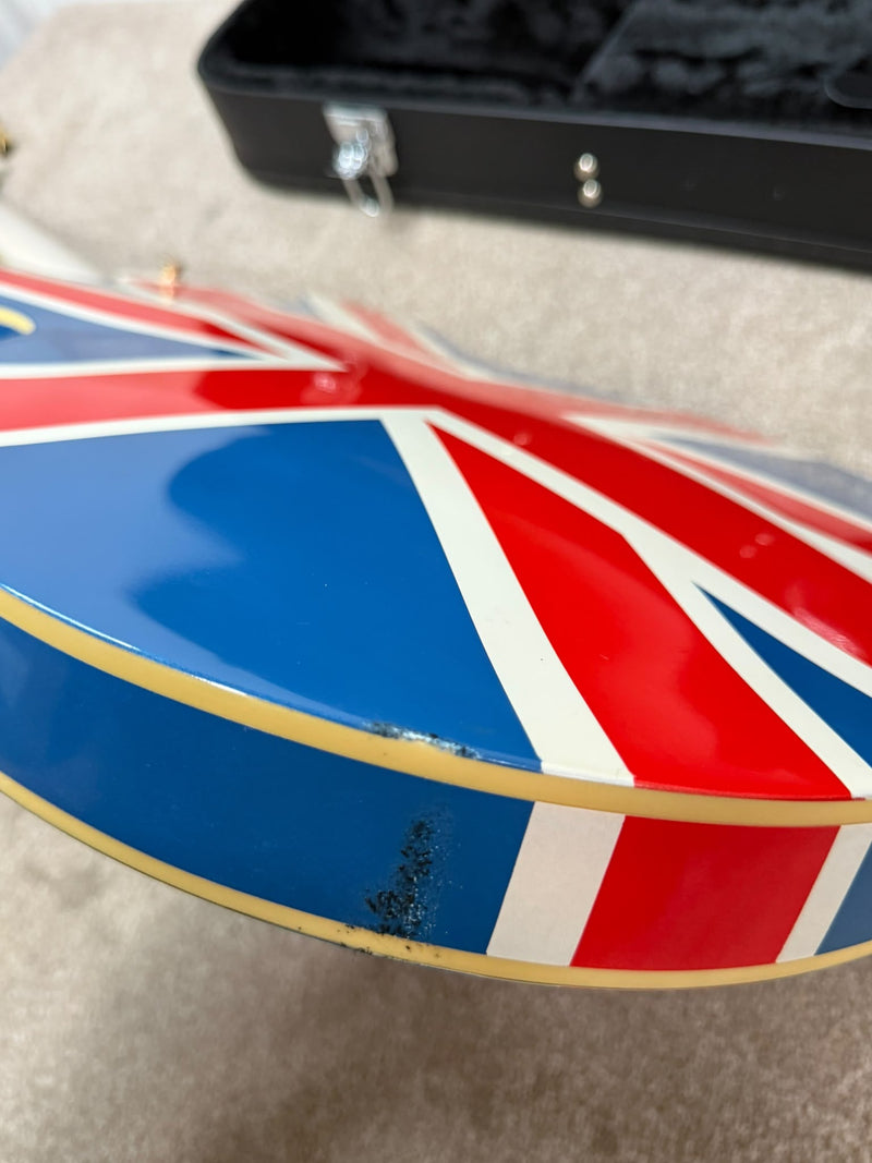 Epiphone Sheraton II Pro - The Painted Player "Union Jack" Noel Gallagher Tribute (Supreme Edition) - Semi-Hollow Electric Guitar - Good w/ Hard Case & TPP Certificate - image 17
