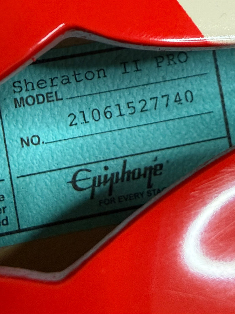 Epiphone Sheraton II Pro - The Painted Player "Union Jack" Noel Gallagher Tribute (Supreme Edition) - Semi-Hollow Electric Guitar - Good w/ Hard Case & TPP Certificate - image 22